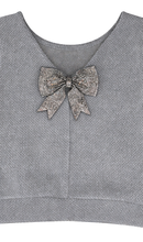 ML Kids Bow Back Sweater-Blue