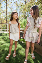 Pleat Cream Ditsy Parker Skort