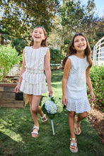 Pleat Light Aqua Eyelet Cleo Dress