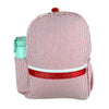 Oh Mint Red Seersucker Medium Backpack w/Pockets