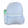 Oh Mint Baby Blue Seersucker Medium Backpack w/Pockets