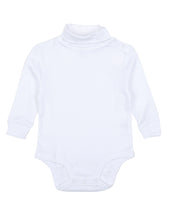 Leveret Cotton Turtleneck Bodysuit-White