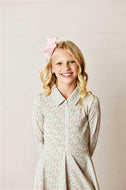 Swoon Baby Pink/Green Ditsy Floral L/S Tennis Dress