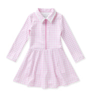 Swoon Baby Pink Gingham L/S Tennis Dress
