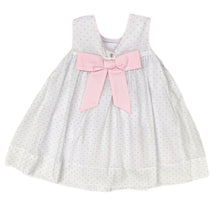 Marco & Lizzy Blue/White Dotted Swiss Dress