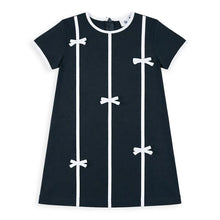 Florence Eiseman Navy Knit Dress w/ Bows