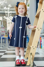 Florence Eiseman Navy Knit Dress w/ Bows