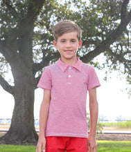 Trotter Street Red Stripe Henry Polo