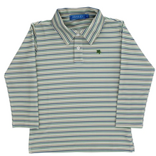 Bailey Boys L/S Striped Performance Polo, Olive