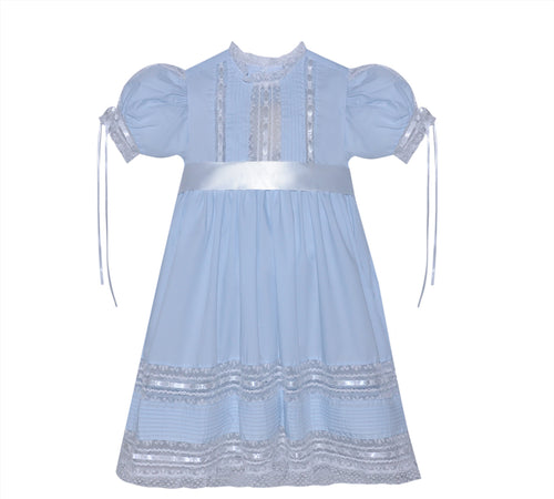 light blue plus size dresses Emma Smocked Tulle Midi Dress - Light Blue main image 0