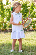 LE Sleeveless Polo Dress White/Green