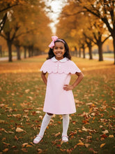 Posh Pickle The Capelet Dress in Miriam - Pink Pinwale Corduroy