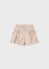 Mayoral Faux Leather Shorts-Biscuit Beige