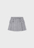 Mayoral Printed Suede Skirt-Heathered Grey