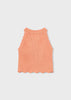 Mayoral Scalloped Knit Top-Peach