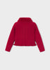 Mayoral Red Faux fur Collar Cardigan