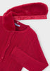 Mayoral Red Faux fur Collar Cardigan