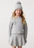 Mayoral Girls Mix Gray Pearl Knit Sweater and Skirt Set
