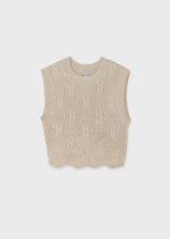 Mayoral Knitted Vest w/ Split Back-Hummus