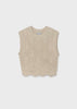 Mayoral Knitted Vest w/ Split Back-Hummus