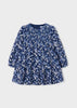 Mayoral Printed Velvet Dress-Navy
