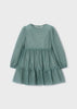 Mayoral Tulle Printed Dress-Bayleaf