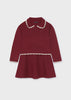 Mayoral Maroon Tricot Skirt Set w/ Scalloped Trim