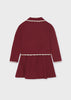 Mayoral Maroon Tricot Skirt Set w/ Scalloped Trim