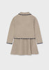Mayoral Cream Tricot Skirt Set - Beige - Scalloped navy trim