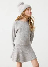 Mayoral Girls Navy Pearl Knit Sweater and Skirt Set