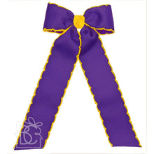 BC Moonstitch Purple/Gold Bow w/ Tails