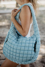 Katydid Light Blue Quilted Hobo Bag