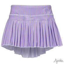 Azarhia Purple Stripes Mini Pleated Skort