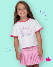 Azarhia Hot Pink Stripes Mini Pleated Skort