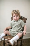 Lullaby Set -  SWEETGRASS CORDUROY, WHITE CORDUROY PIPING - green bubble
