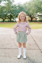 Lullaby - SWEETGRASS CORDUROY- green scallop skirt