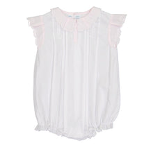 Feltman White/Pink Vintage Fly Sleeve Romper