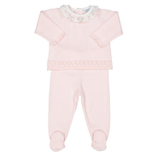 Feltman Pink Ruffle Collar 2pc Knit Set
