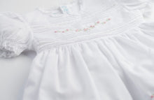 Feltman Floral Bullion Lace Dress-White