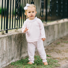 Feltman Pink Ruffle Collar 2pc Knit Set